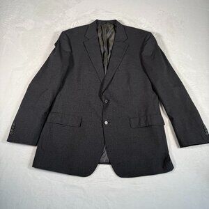 Brooks Brothers Brooksease Blazer Men Size 46L Gray 100% Wool Made in USA
